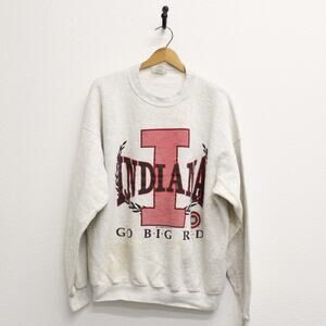 Vintage Indiana University Hoosiers Go Big Red Sweatshirt XL